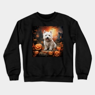 Paw-Some West Highland White Terrier Halloween Crewneck Sweatshirt